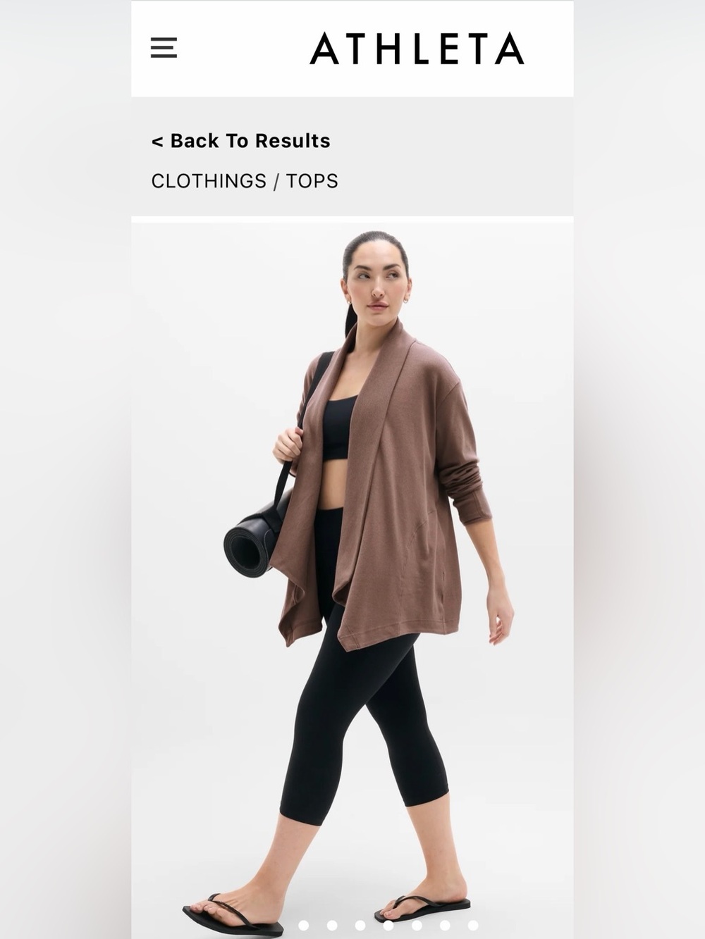 Athleta Open-Front Cardigan Sweater in Brown